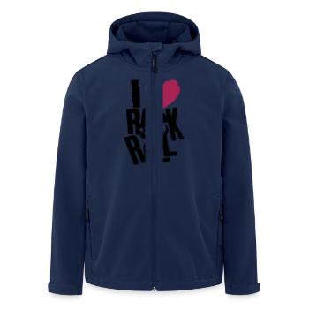 i love rock n roll - Veste softshell homme en polyester recyclé Stanley/Stella - marine - Devant - AI Model Male 185 light (185cm)