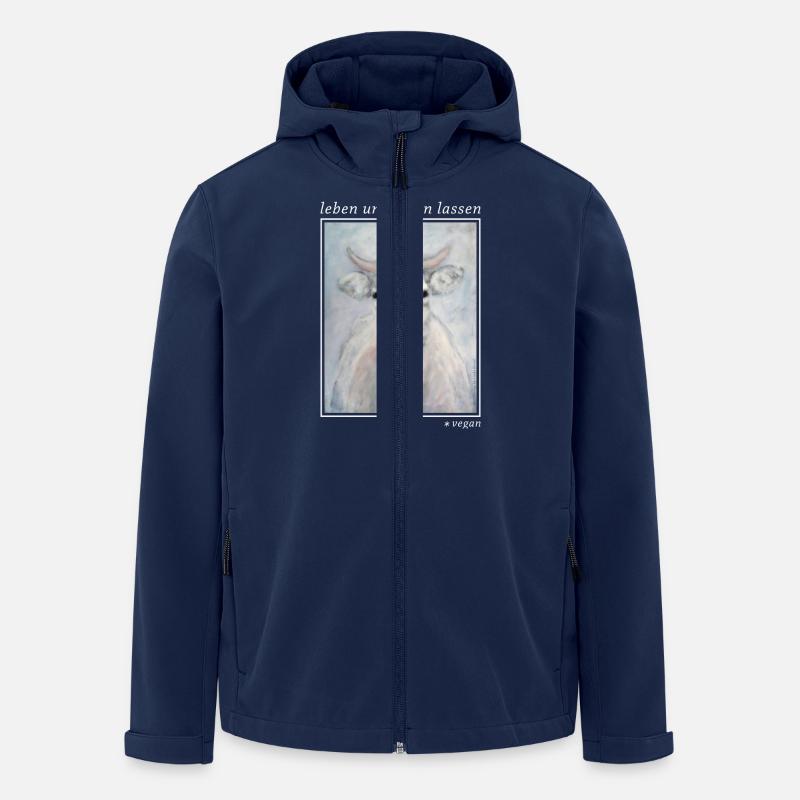 Kuh-Portrait - vegan - Recycelte Männer Softshell-Jacke von Stanley/Stella - Navy