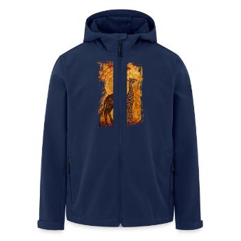 Été africain - Veste softshell homme en polyester recyclé Stanley/Stella - marine - Devant - AI Model Male 185 light (185cm)