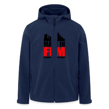 Fait à Francfort - Veste softshell homme en polyester recyclé Stanley/Stella - marine - Devant - AI Model Male 185 light (185cm)