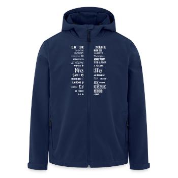 MARSEILLE QUARTIERS-Blanc - Veste softshell homme en polyester recyclé Stanley/Stella - marine - Devant - AI Model Male 185 light (185cm)