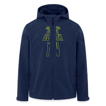 Buddy diving - Men’s Recycled Softshell Jacket by Stanley/Stella - navy - Front - AI Model Male 185 light (185cm)