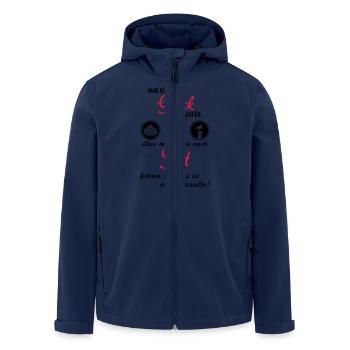 Glück Sylt - Recycelte Männer Softshell-Jacke von Stanley/Stella - Navy - Vorne - AI Model Male 185 light (185cm)