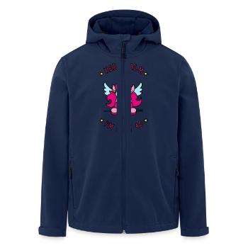 Licorne KEEP CALM I'm only 40 ans - Veste softshell homme en polyester recyclé Stanley/Stella - marine - Devant - AI Model Male 185 light (185cm)