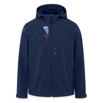 Mosquito Sucking Blood - Men’s Recycled Softshell Jacket by Stanley/Stella - navy - Front - AI Model Male 185 light (185cm)