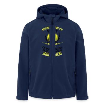 Jäger - ich habe Gefühle - Recycelte Männer Softshell-Jacke von Stanley/Stella - Navy - Vorne - AI Model Male 185 light (185cm)