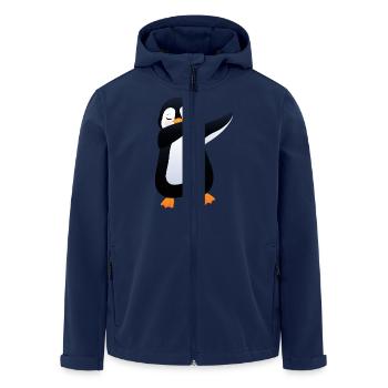 Penguin Dab Dance - Cool Gift - Men’s Recycled Softshell Jacket by Stanley/Stella - navy - Front - AI Model Male 185 light (185cm)