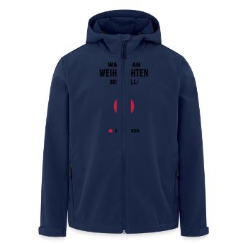 Weihnachten betrunken - Recycelte Männer Softshell-Jacke von Stanley/Stella - Navy - Vorne - AI Model Male 185 light (185cm)