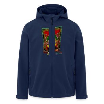 AMOUR GANESHA - Veste softshell homme en polyester recyclé Stanley/Stella - marine - Devant - AI Model Male 185 light (185cm)