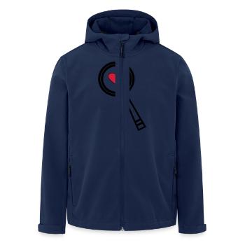 Finde mein Herz - Recycelte Männer Softshell-Jacke von Stanley/Stella - Navy - Vorne - AI Model Male 185 light (185cm)