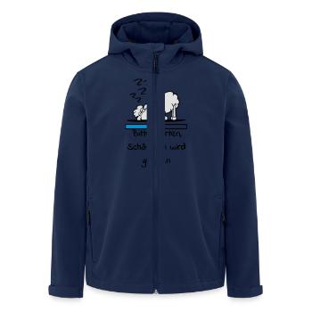 Sheep - Men’s Recycled Softshell Jacket by Stanley/Stella - navy - Front - AI Model Male 185 light (185cm)