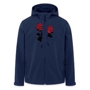 roses - Men’s Recycled Softshell Jacket by Stanley/Stella - navy - Front - AI Model Male 185 light (185cm)