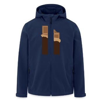 Eine Tafel Schokolade - Recycelte Männer Softshell-Jacke von Stanley/Stella - Navy - Vorne - AI Model Male 185 light (185cm)