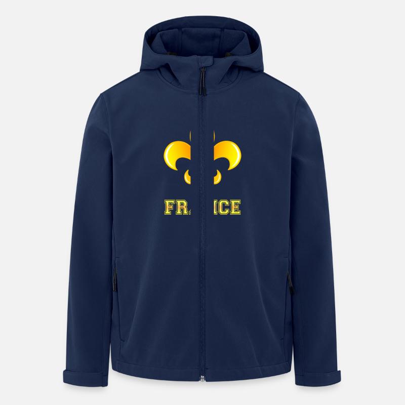 fleur de lys, french symbol - Veste softshell homme en polyester recyclé Stanley/Stella - marine
