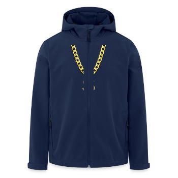 Gold Chain - Men’s Recycled Softshell Jacket by Stanley/Stella - navy - Front - AI Model Male 185 light (185cm)