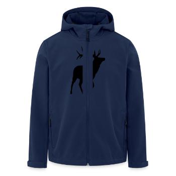 Hirsch - Recycelte Männer Softshell-Jacke von Stanley/Stella - Navy - Vorne - AI Model Male 185 light (185cm)