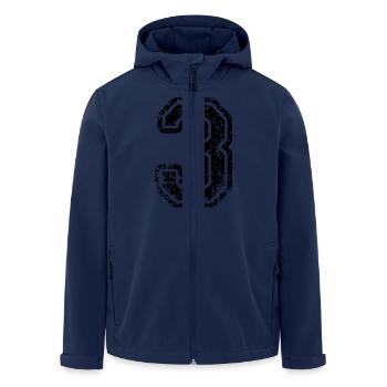 3 - Nummer - Recycelte Männer Softshell-Jacke von Stanley/Stella - Navy - Vorne - AI Model Male 185 light (185cm)