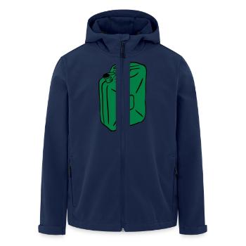 Benzin Kanister - Recycelte Männer Softshell-Jacke von Stanley/Stella - Navy - Vorne - AI Model Male 185 light (185cm)