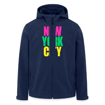 New York City colors - Veste softshell homme en polyester recyclé Stanley/Stella - marine - Devant - AI Model Male 185 light (185cm)