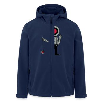 jojo - Men’s Recycled Softshell Jacket by Stanley/Stella - navy - Front - AI Model Male 185 light (185cm)