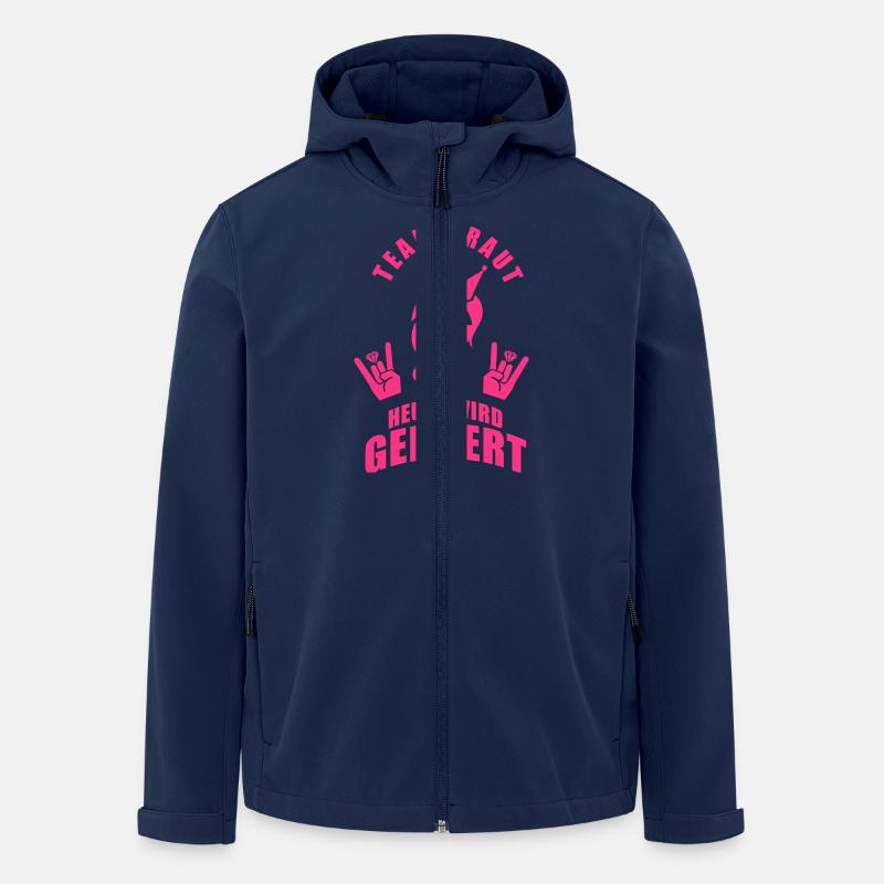 Team Braut - Heute wird gefeiert - Recycelte Männer Softshell-Jacke von Stanley/Stella - Navy