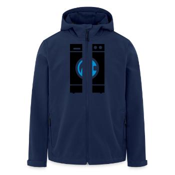 Waschmaschine - Recycelte Männer Softshell-Jacke von Stanley/Stella - Navy - Vorne - AI Model Male 185 light (185cm)