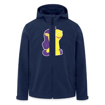Kleines Einhorn - Recycelte Männer Softshell-Jacke von Stanley/Stella - Navy - Vorne - AI Model Male 185 light (185cm)