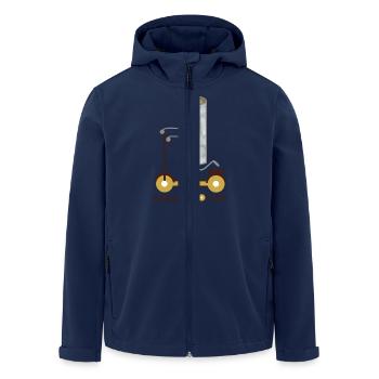 Harzer Roller (b) - Recycelte Männer Softshell-Jacke von Stanley/Stella - Navy - Vorne - AI Model Male 185 light (185cm)
