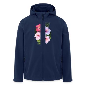 Flowers - Men’s Recycled Softshell Jacket by Stanley/Stella - navy - Front - AI Model Male 185 light (185cm)
