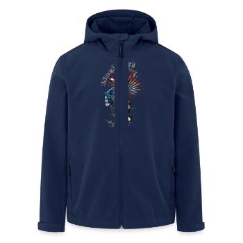 kl_linedance40 - Men’s Recycled Softshell Jacket by Stanley/Stella - navy - Front - AI Model Male 185 light (185cm)