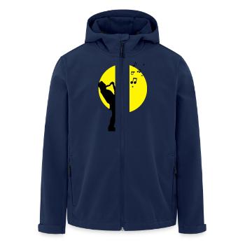 Musik - Musiker Jazz - Recycelte Männer Softshell-Jacke von Stanley/Stella - Navy - Vorne - AI Model Male 185 light (185cm)