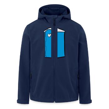 Toilette - Recycelte Männer Softshell-Jacke von Stanley/Stella - Navy - Vorne - AI Model Male 185 light (185cm)