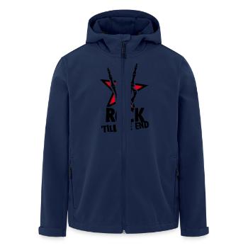 Rock till the End Rock musik Metal Rocker - Recycelte Männer Softshell-Jacke von Stanley/Stella - Navy - Vorne - AI Model Male 185 light (185cm)