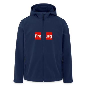 Freiburg Red Label - Recycelte Männer Softshell-Jacke von Stanley/Stella - Navy - Vorne - AI Model Male 185 light (185cm)