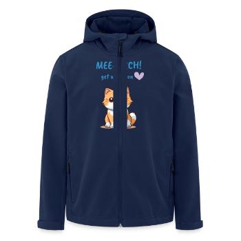 me-ouch! Wishing you a speedy recovery - Men’s Recycled Softshell Jacket by Stanley/Stella - navy - Front - AI Model Male 185 light (185cm)