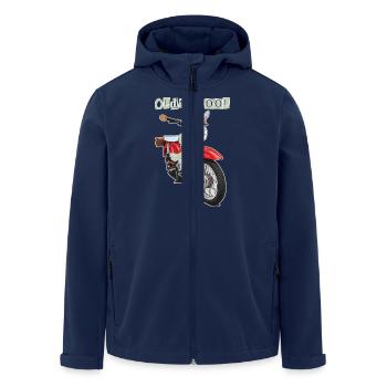 Star (red) // Illustration - Men’s Recycled Softshell Jacket by Stanley/Stella - navy - Front - AI Model Male 185 light (185cm)