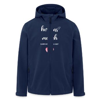 A person of the heart - Men’s Recycled Softshell Jacket by Stanley/Stella - navy - Front - AI Model Male 185 light (185cm)