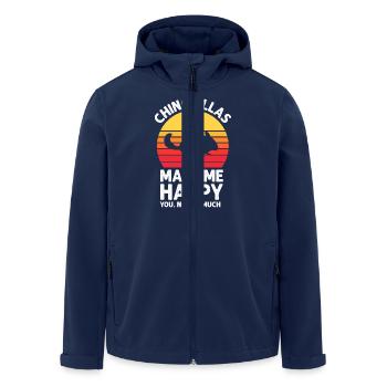 Chinchilla - Men’s Recycled Softshell Jacket by Stanley/Stella - navy - Front - AI Model Male 185 light (185cm)