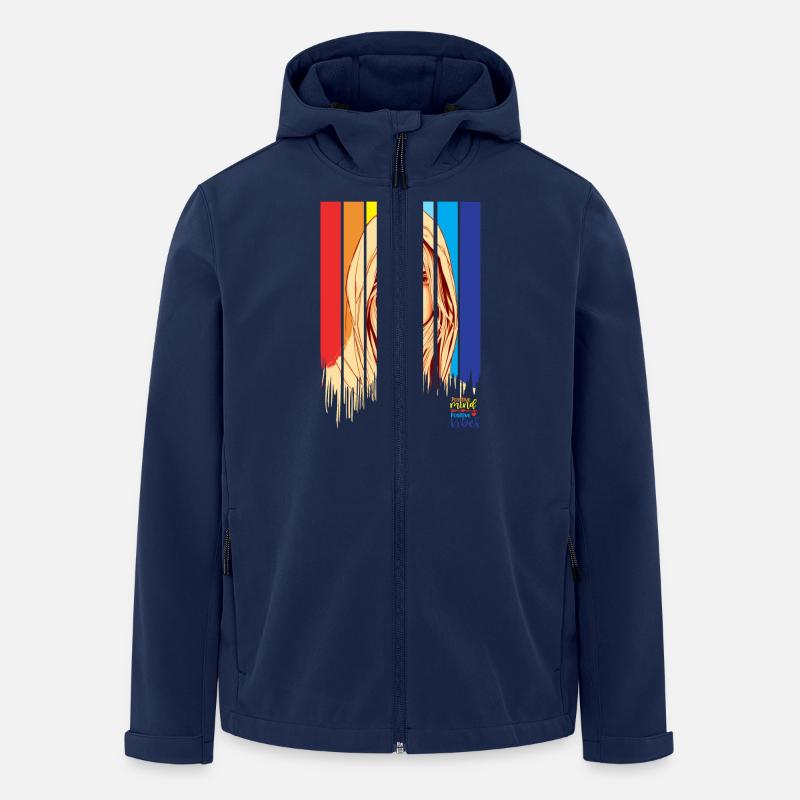Positive, positive mind vibes life - Men’s Recycled Softshell Jacket by Stanley/Stella - navy