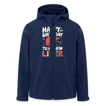 Celebrate your lifesaver's 1st birthday - Men’s Recycled Softshell Jacket by Stanley/Stella - navy - Front - AI Model Male 185 light (185cm)