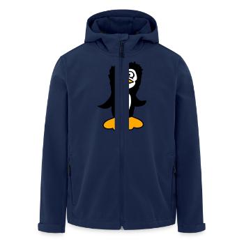 Pinguin guckt verwirrt dumm komisch Grimasse Blick - Recycelte Männer Softshell-Jacke von Stanley/Stella - Navy - Vorne - AI Model Male 185 light (185cm)
