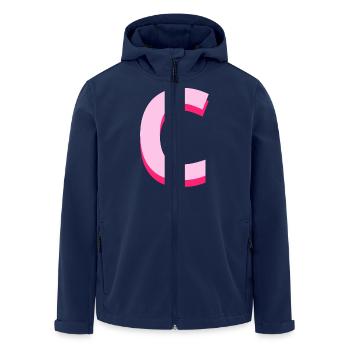 Pop- und moderner rosafarbener Buchstabe c - Recycelte Männer Softshell-Jacke von Stanley/Stella - Navy - Vorne - AI Model Male 185 light (185cm)