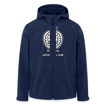 Apple Brain - Du bist, was du isst design - Recycelte Männer Softshell-Jacke von Stanley/Stella - Navy - Vorne - AI Model Male 185 light (185cm)
