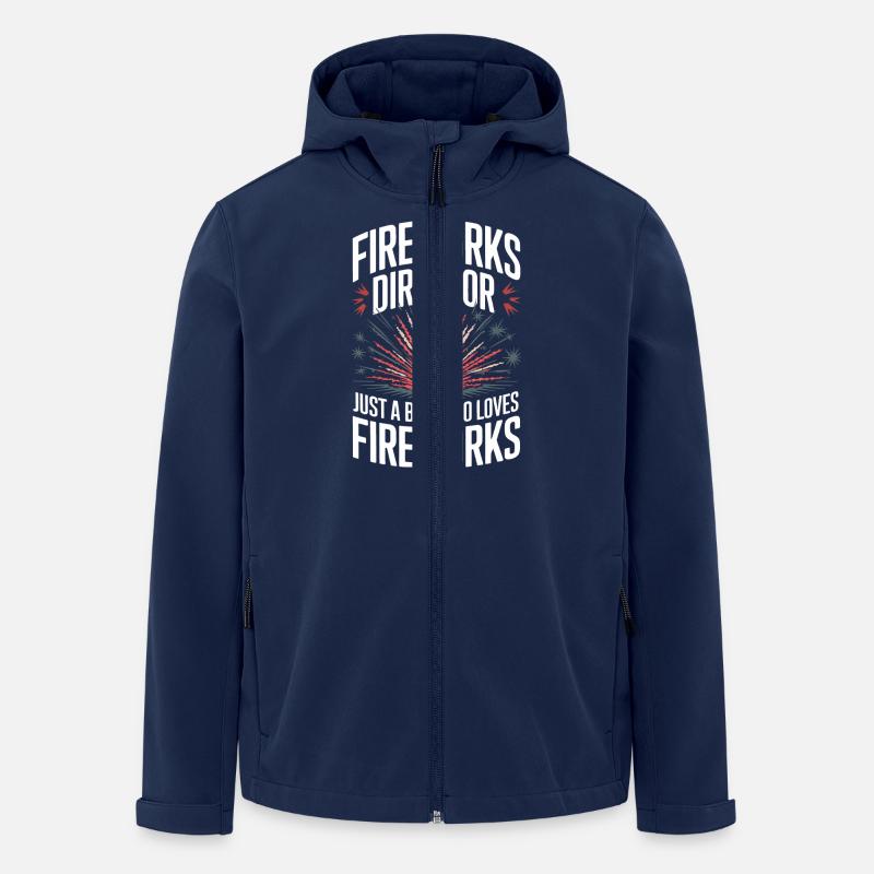 Pyrotechnie Feux d’artifice Pyrotechnie - Veste softshell homme en polyester recyclé Stanley/Stella - marine