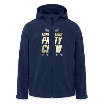 Formentera Party Crew Gold - Men’s Recycled Softshell Jacket by Stanley/Stella - navy - Front - AI Model Male 185 light (185cm)