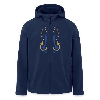Auspizie Maria - Recycelte Männer Softshell-Jacke von Stanley/Stella - Navy - Vorne - AI Model Male 185 light (185cm)