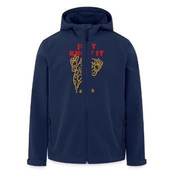 Pizza Fast Food Essen Geschenk Spruch Lustiges - Recycelte Männer Softshell-Jacke von Stanley/Stella - Navy - Vorne - AI Model Male 185 light (185cm)