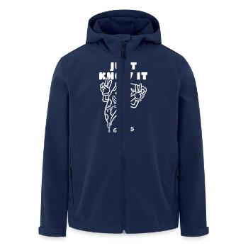 Pizza Fast Food Essen Geschenk Geschenkidee - Recycelte Männer Softshell-Jacke von Stanley/Stella - Navy - Vorne - AI Model Male 185 light (185cm)