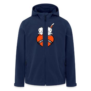 2 Meilleur ami lapin oiseau coeur deux mains tenant - Veste softshell homme en polyester recyclé Stanley/Stella - marine - Devant - AI Model Male 185 light (185cm)