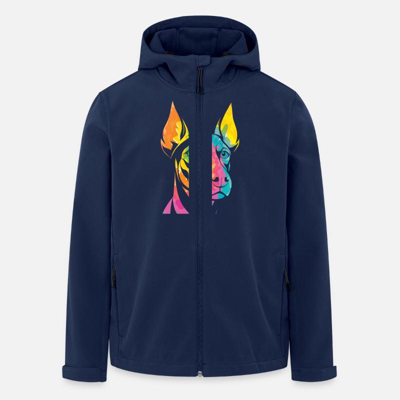 Hund Dobermann - Recycelte Männer Softshell-Jacke von Stanley/Stella - Navy